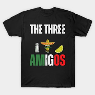 The 3 Three Amigos T-shirt Funny salt, tequila & lime Fiesta T-Shirt